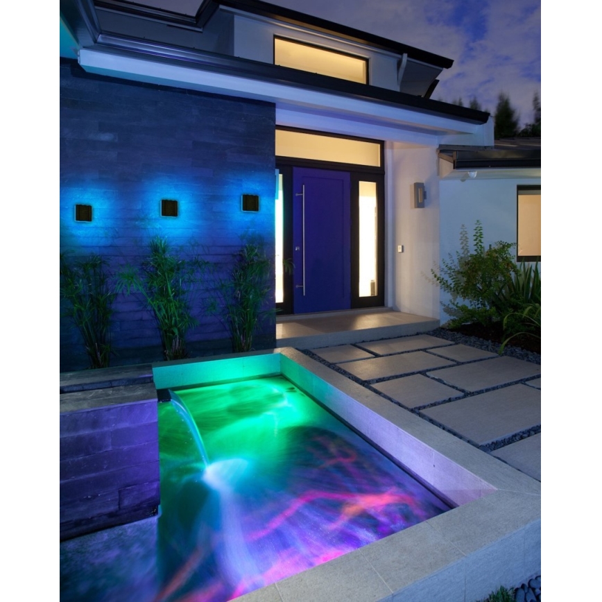Immax NEO 07911L - LED RGB Prigušiva solarna lampa sa senzorom NEO LITE LED/1W/5V uglast IP54 Tuya