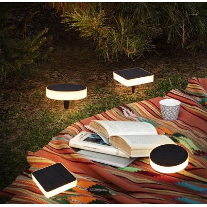 Immax NEO 07911L - LED RGB Prigušiva solarna lampa sa senzorom NEO LITE LED/1W/5V uglast IP54 Tuya