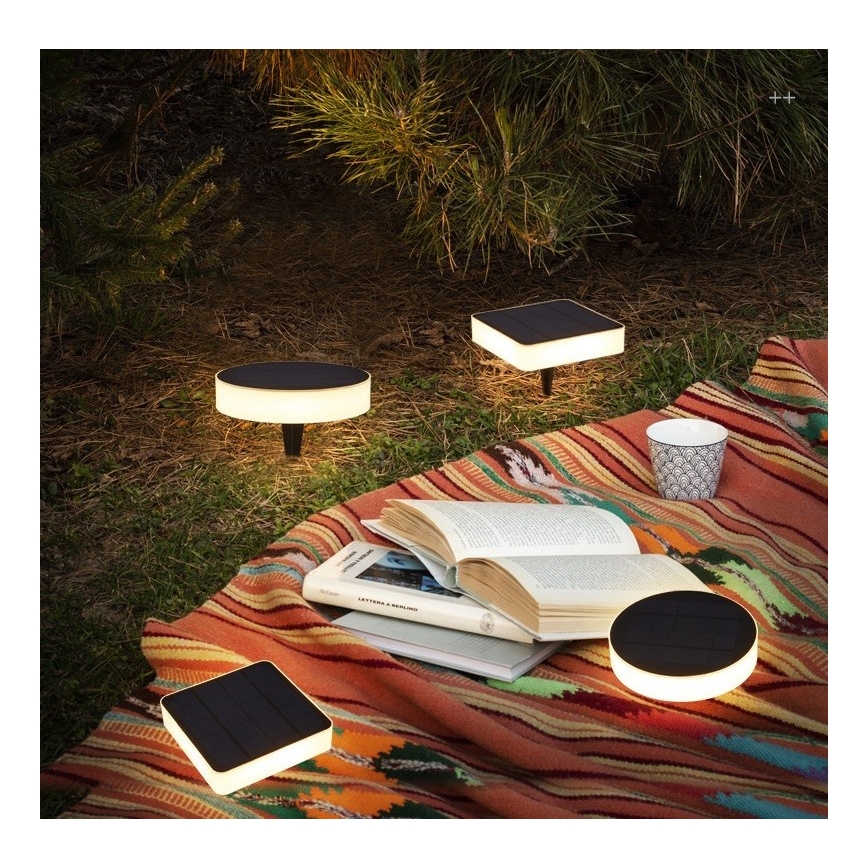 Immax NEO 07911L - LED RGB Prigušiva solarna lampa sa senzorom NEO LITE LED/1W/5V uglast IP54 Tuya