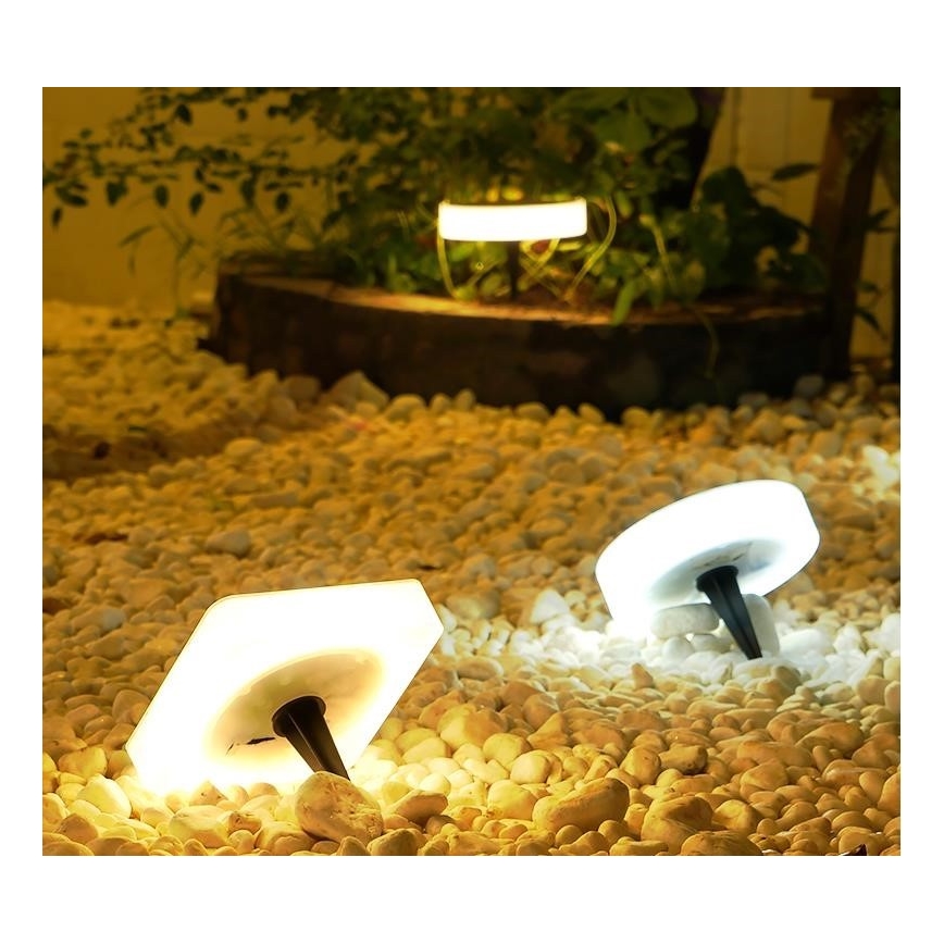 Immax NEO 07911L - LED RGB Prigušiva solarna lampa sa senzorom NEO LITE LED/1W/5V uglast IP54 Tuya