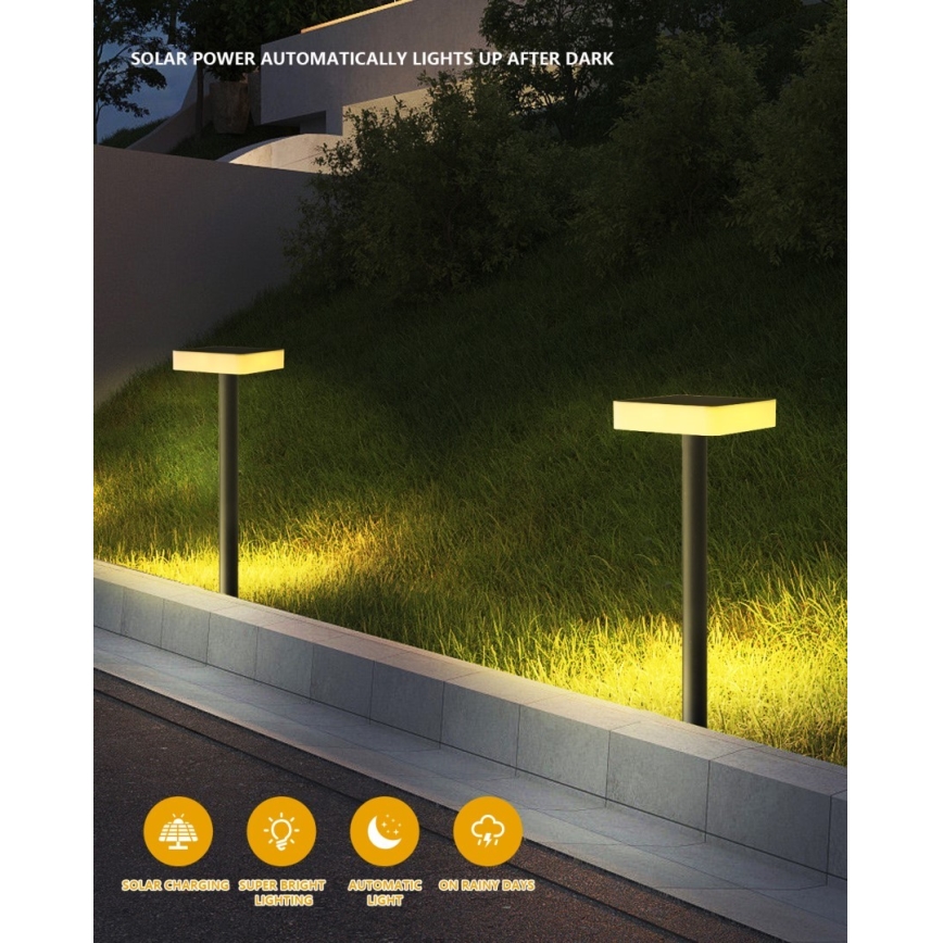Immax NEO 07911L - LED RGB Prigušiva solarna lampa sa senzorom NEO LITE LED/1W/5V uglast IP54 Tuya