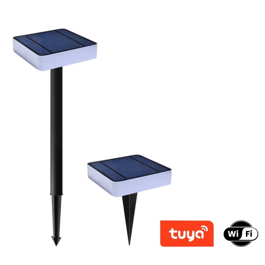 Immax NEO 07911L - LED RGB Prigušiva solarna lampa sa senzorom NEO LITE LED/1W/5V uglast IP54 Tuya