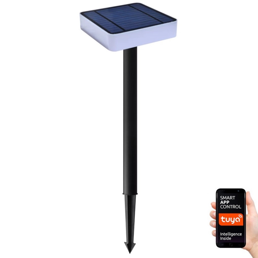 Immax NEO 07911L - LED RGB Prigušiva solarna lampa sa senzorom NEO LITE LED/1W/5V uglast IP54 Tuya