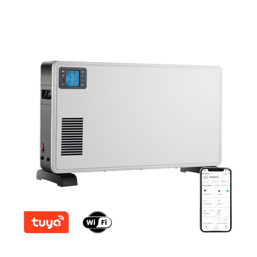 Immax NEO 07760L - Električna konvektorska grijalica 1000/1300/2300W LCD/timer/TURBO/termostat Wi-Fi Tuya + DU