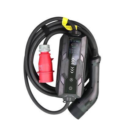 Immax – prenosiva putna punionica za električne automobile EV, AC tip 2, 16 A/380 V, 11 kW + utikač 230 V (3,7 kW), 5 m kabel + futrola