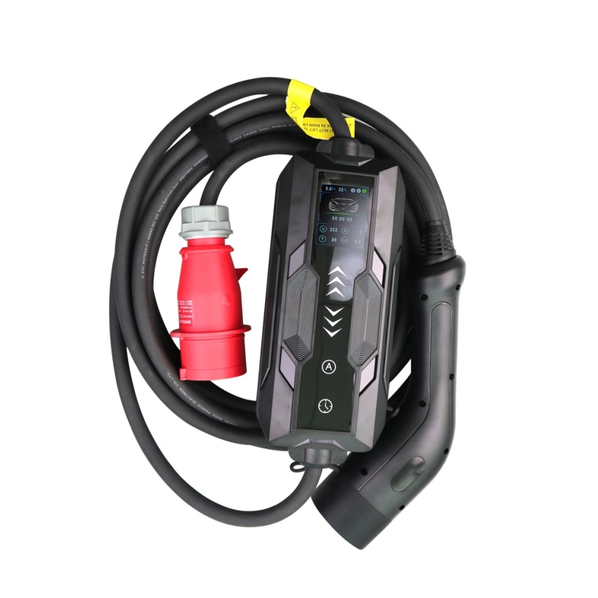 Immax – prenosiva putna punionica za električne automobile EV, AC tip 2, 16 A/380 V, 11 kW + utikač 230 V (3,7 kW), 5 m kabel + futrola