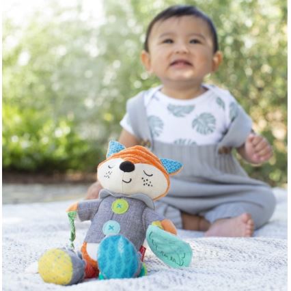 Infantino - Plišana igračka sa glodalicama 30 cm lisac