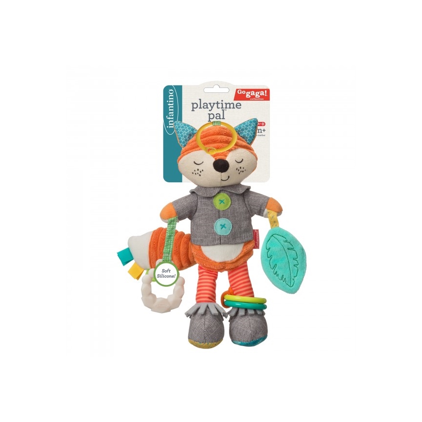 Infantino - Plišana igračka sa glodalicama 30 cm lisac