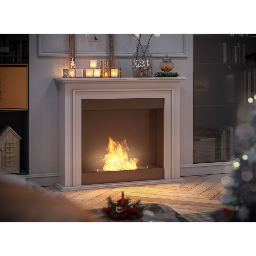 InFire - BIO kamin 90x112,5 cm 3 kW bela