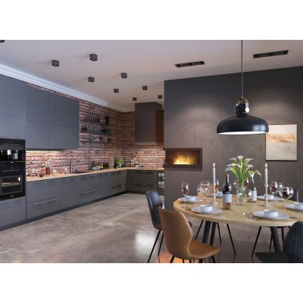 InFire - Crni ugaoni BIO kamin 45x90 cm 3kW