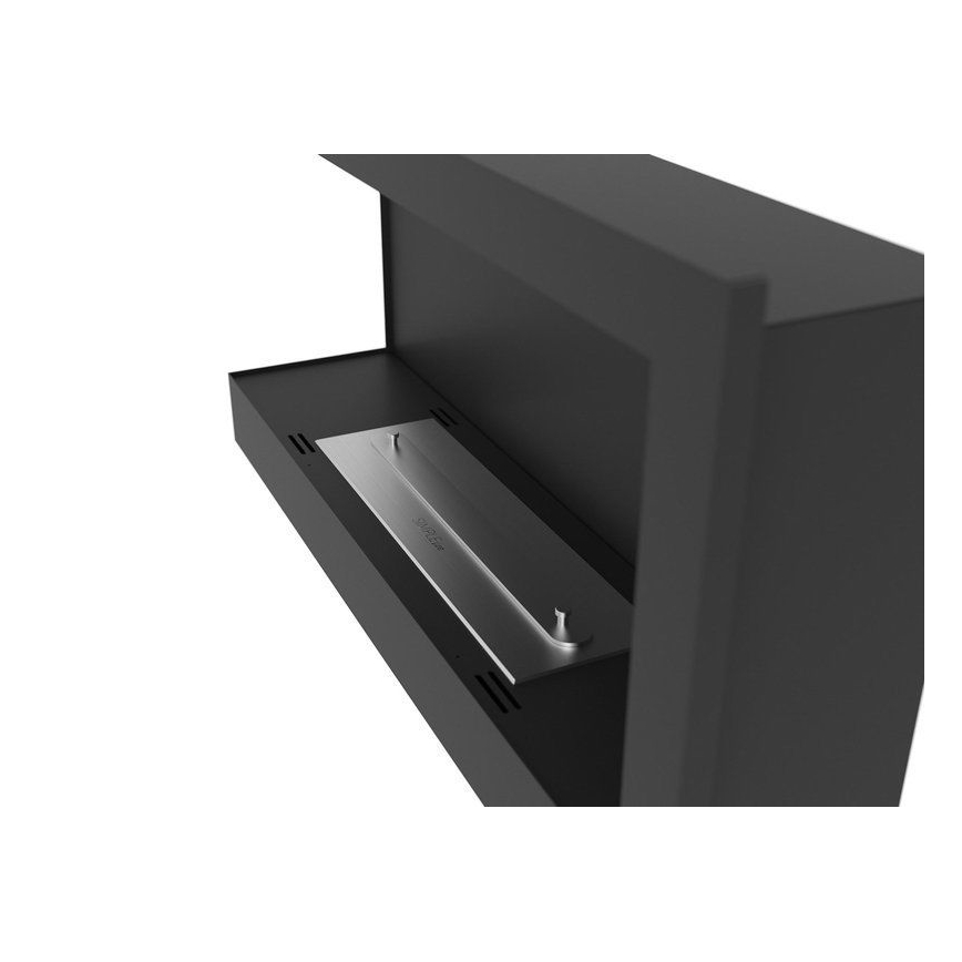 InFire - Crni ugaoni BIO kamin 45x90 cm 3kW