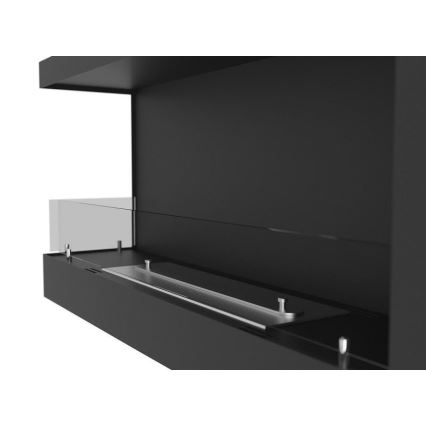 InFire - Crni ugaoni BIO kamin 45x90 cm 3kW
