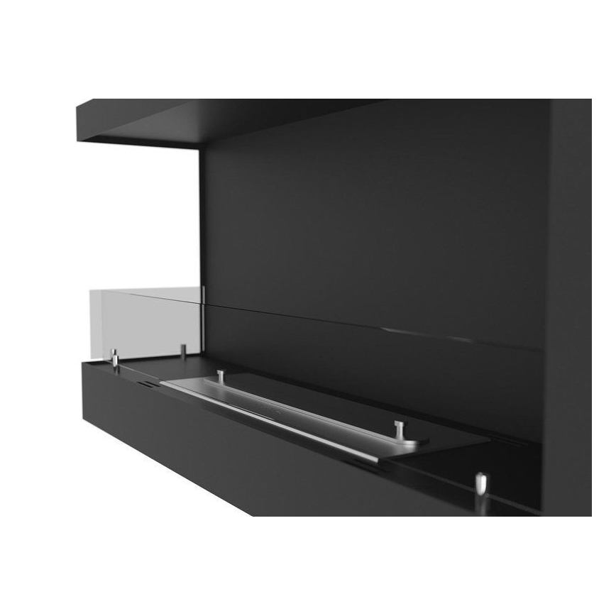 InFire - Crni ugaoni BIO kamin 45x90 cm 3kW