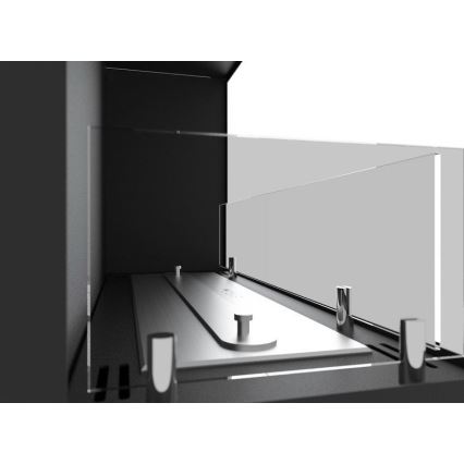 InFire - Crni ugaoni BIO kamin 45x90 cm 3kW