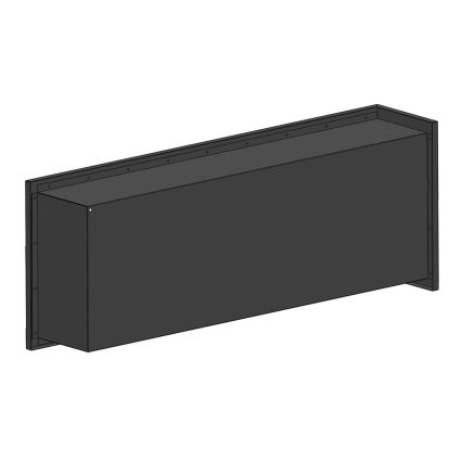 InFire - Ugaoni bio kamin 45x120 cm, 3 kW, crni