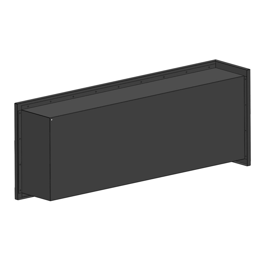 InFire - Ugaoni bio kamin 45x120 cm, 3 kW, crni