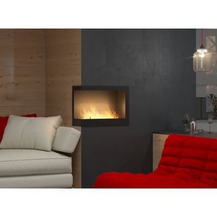 InFire - Ugaoni BIO kamin 45x60 cm 3kW crna