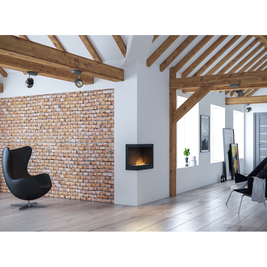 InFire - Ugaoni BIO kamin 45x60 cm 3kW crna