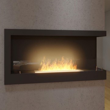 InFire - Ugaoni BIO kamin 45x90 cm 3kW crna