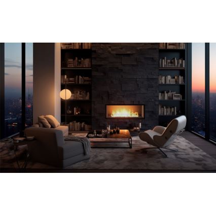 InFire - Ugradni BIO kamin 49,4x104,4 cm 6 kW crni