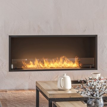 InFire - Ugradni BIO kamin 49,4x124,4 cm 6kW crni