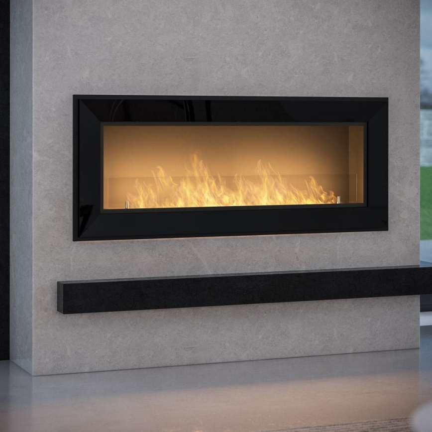 InFire - Ugradni bio kamin 49x120 cm 3kW crne boje