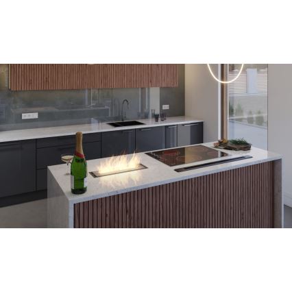 InFire - Ugradni BIO kamin 5,5x50 cm 3kW crna