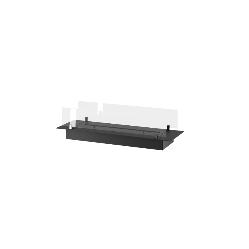 InFire - Ugradni BIO kamin 8,5x100 cm 6 kW crna