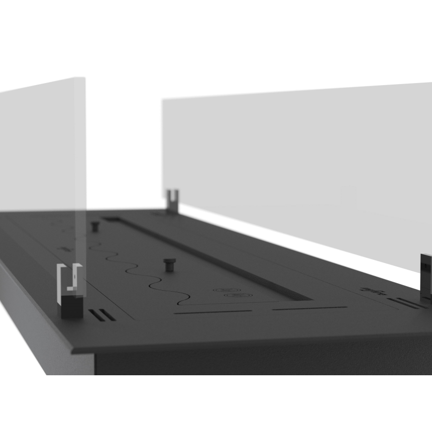 InFire - Ugradni BIO kamin 8,5x100 cm 6 kW crna