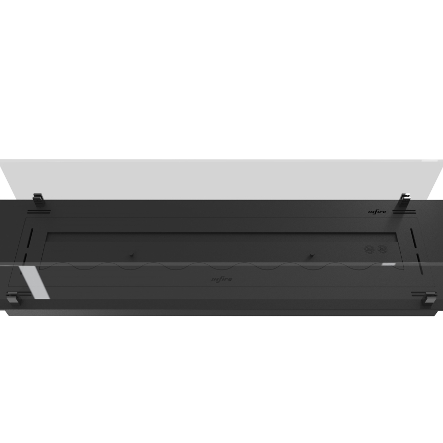 InFire - Ugradni BIO kamin 8,5x100 cm 6 kW crna