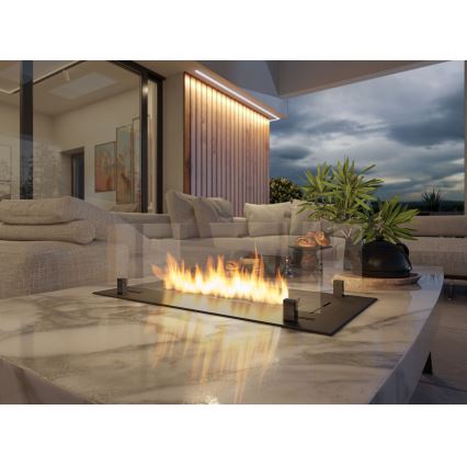 InFire - Ugradni bio kamin 8,5x80 cm 3,5kW crne boje