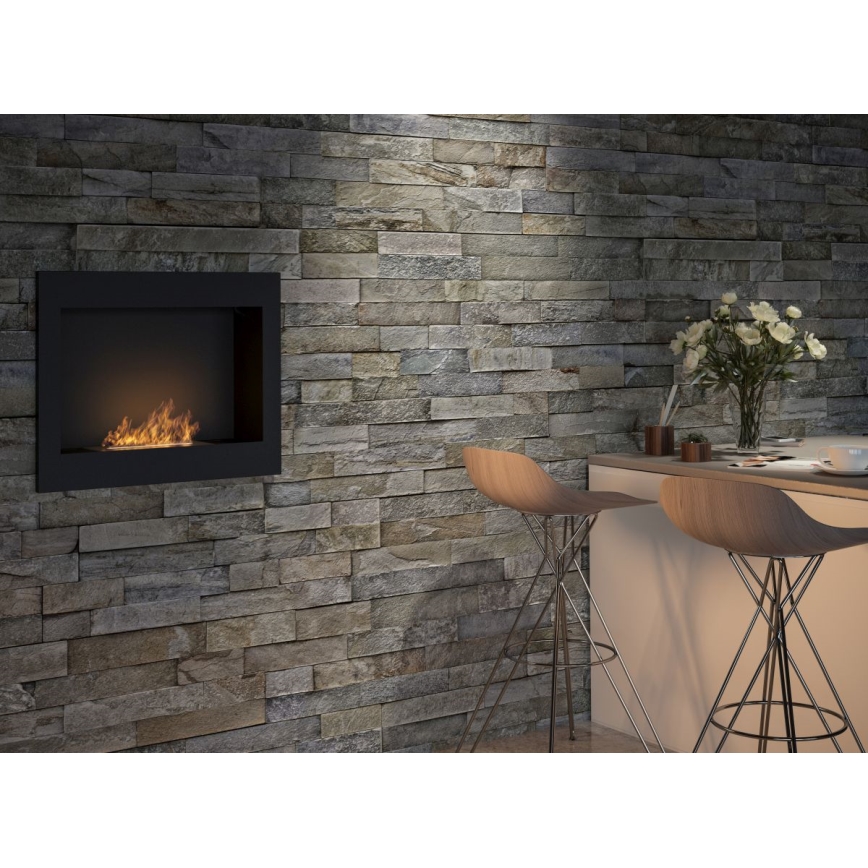 InFire - Ugrađeni BIO kamin 49x60 cm 3kW crna
