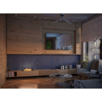 InFire - Ugrađeni bio kamin 8,5x60 cm 3,5kW crna