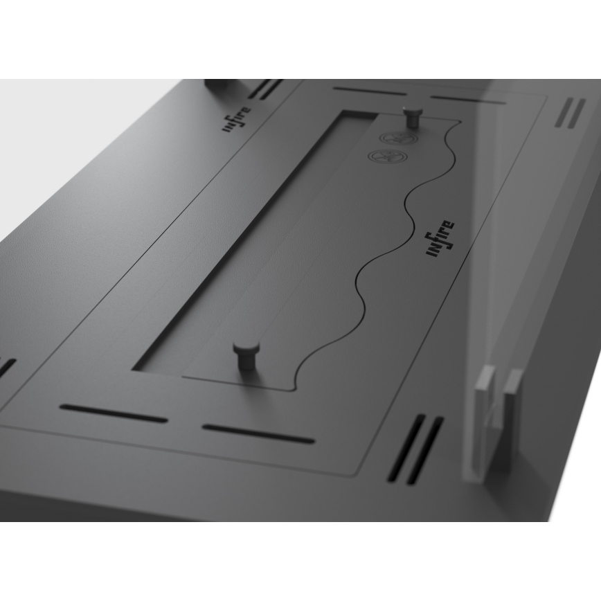 InFire - Ugrađeni bio kamin 8,5x60 cm 3,5kW crna