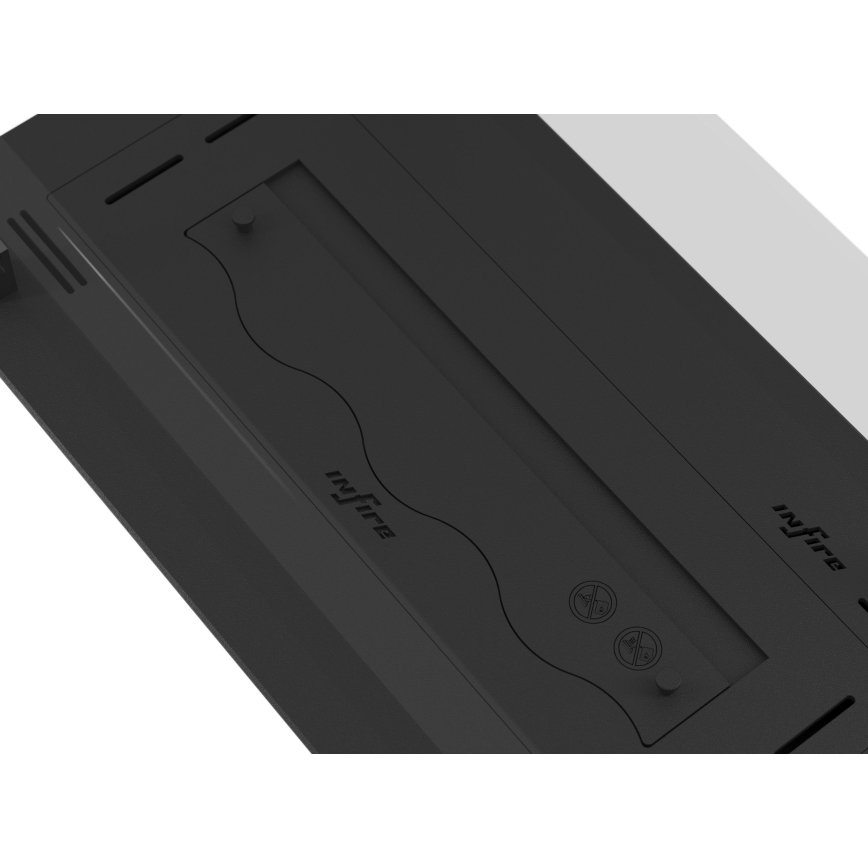 InFire - Ugrađeni bio kamin 8,5x60 cm 3,5kW crna