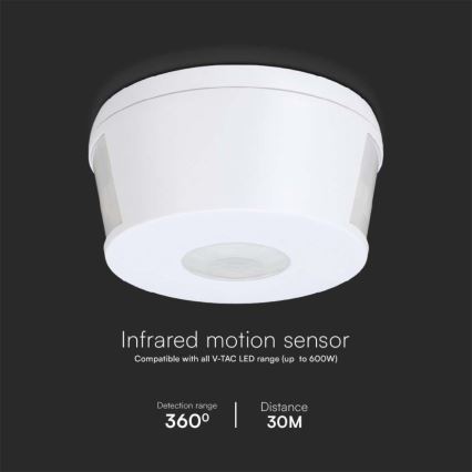 Infracrveni senzor pokreta 360° 230V bela
