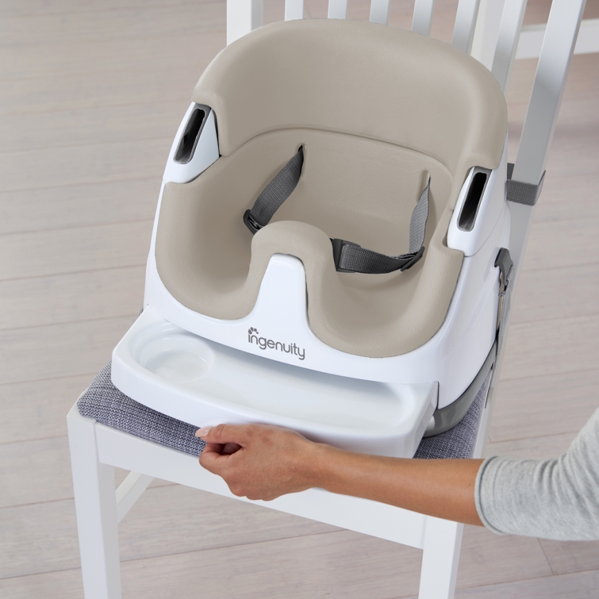 Ingenuity - Jastučić za trpezarijsku stolicu 2u1 BABY BASE bež