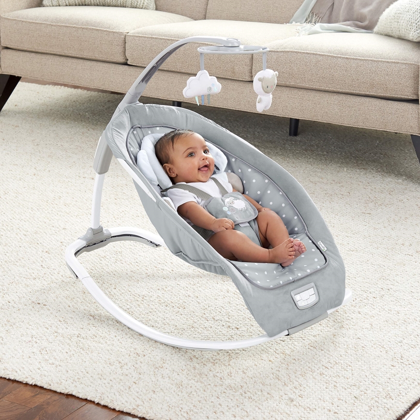 Ingenuity - Njihalica za bebe sa melodijom CUDDLE LAMB 3xLR14