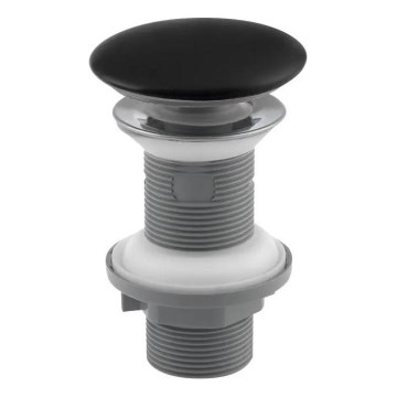 Isvea - Odliv za umivaonik, prečnik 7,2 cm, mat crne boje