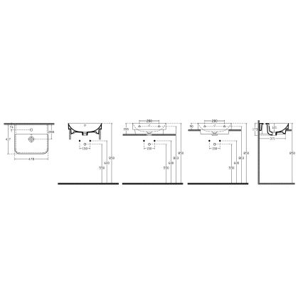 Isvea - Umivaonik za ugradnju na radnu ploču SOTT AQUA 48x42 cm keramika/bela
