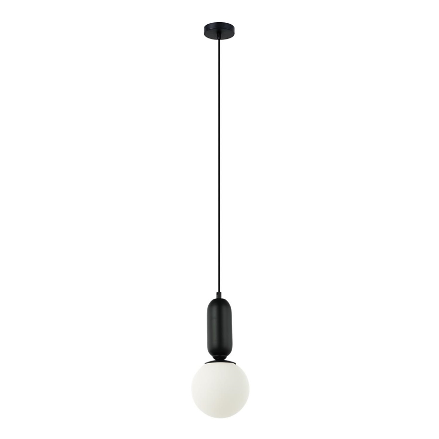 ITALUX - Luster na sajli ALDEVA 1xE27/40W/230V pr. 15 cm crno