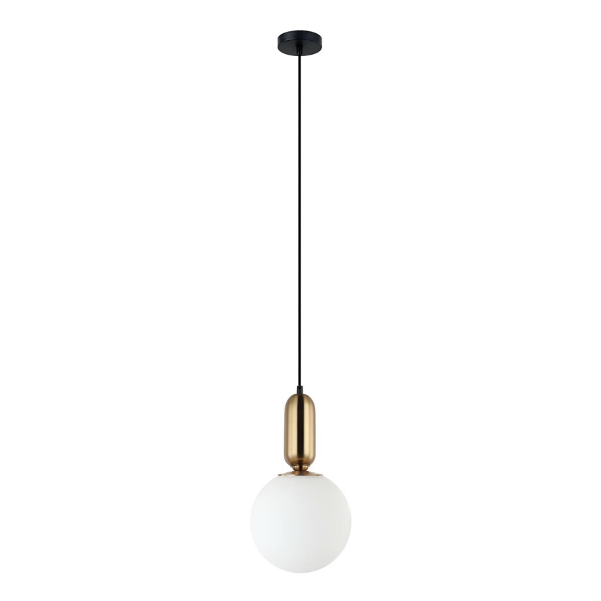 ITALUX - Luster na sajli ALDEVA 1xE27/40W/230V pr. 20 cm crno/bronzana