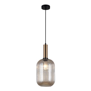 ITALUX - Luster na sajli ANTIOLA 1xE27/40W/230V pr. 20 cm bronzana
