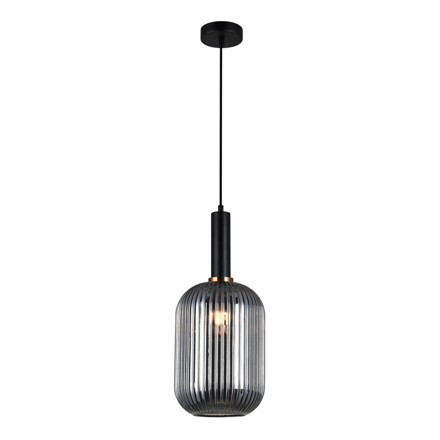 ITALUX - Luster na sajli ANTIOLA 1xE27/40W/230V pr. 20 cm crno