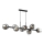 ITALUX - Luster na sajli BORGO 8xE27/40W/230V crno
