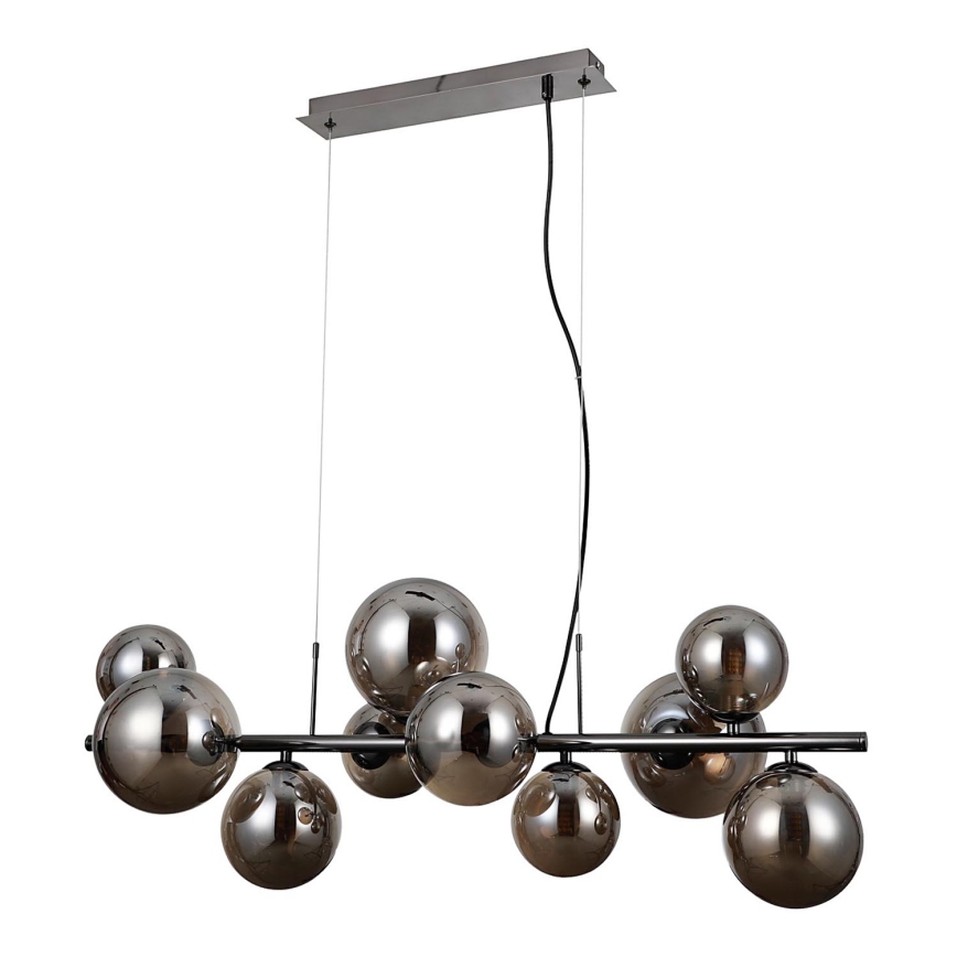 ITALUX - Luster na sajli CANELLO 10xG9/5W/230V crno