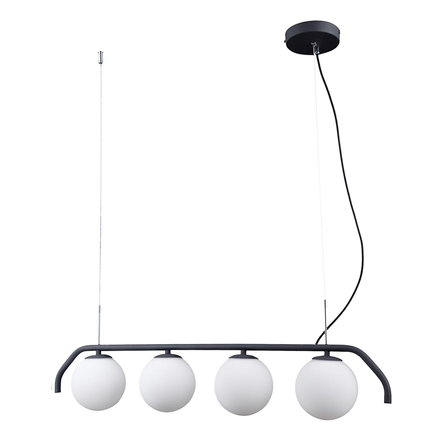 ITALUX - Luster na sajli CARIMI 4xG9/5W/230V crno