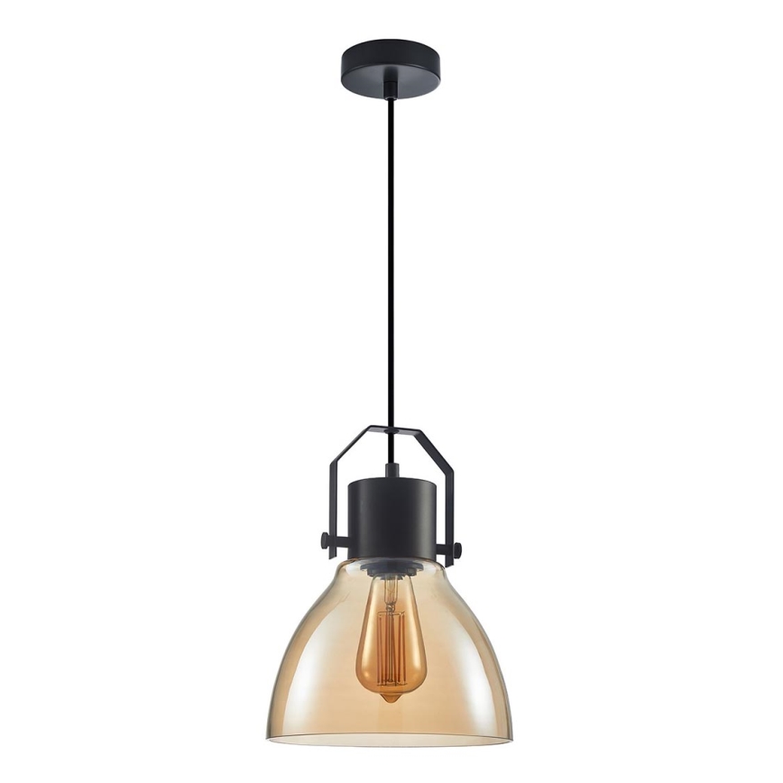 ITALUX - Luster na sajli DARLENA 1xE27/40W/230V crno/braon