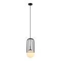 ITALUX - Luster na sajli MATTY 1xE27/40W/230V pr. 15 cm crno