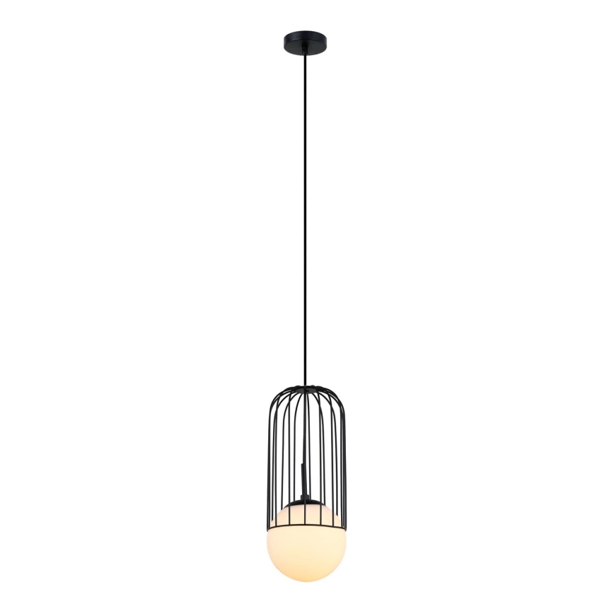ITALUX - Luster na sajli MATTY 1xE27/40W/230V pr. 15 cm crno